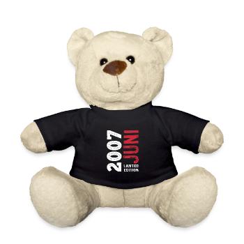 Limited Edition 2007 Juni 17. Geburtstag Geschenk - Teddy - Schwarz - Vorne
