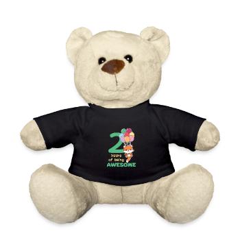 Fox for 2nd birthday children two years old - Teddy Bear - black - Front