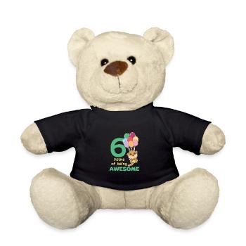 Meerkat for 6th birthday children six years - Teddy Bear - black - Front