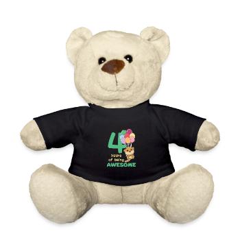 Meerkat for 4th birthday children four years - Teddy Bear - black - Front