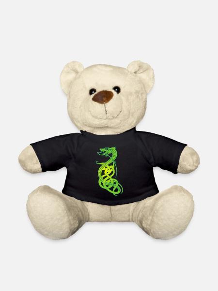 Serpent vert et jaune infini - Nounours - noir