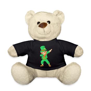 St Patricks Day tamponnant le lutin - Nounours - noir - Devant