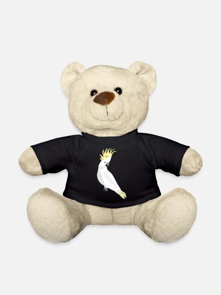Parrot cockatoo white - Teddy Bear - black