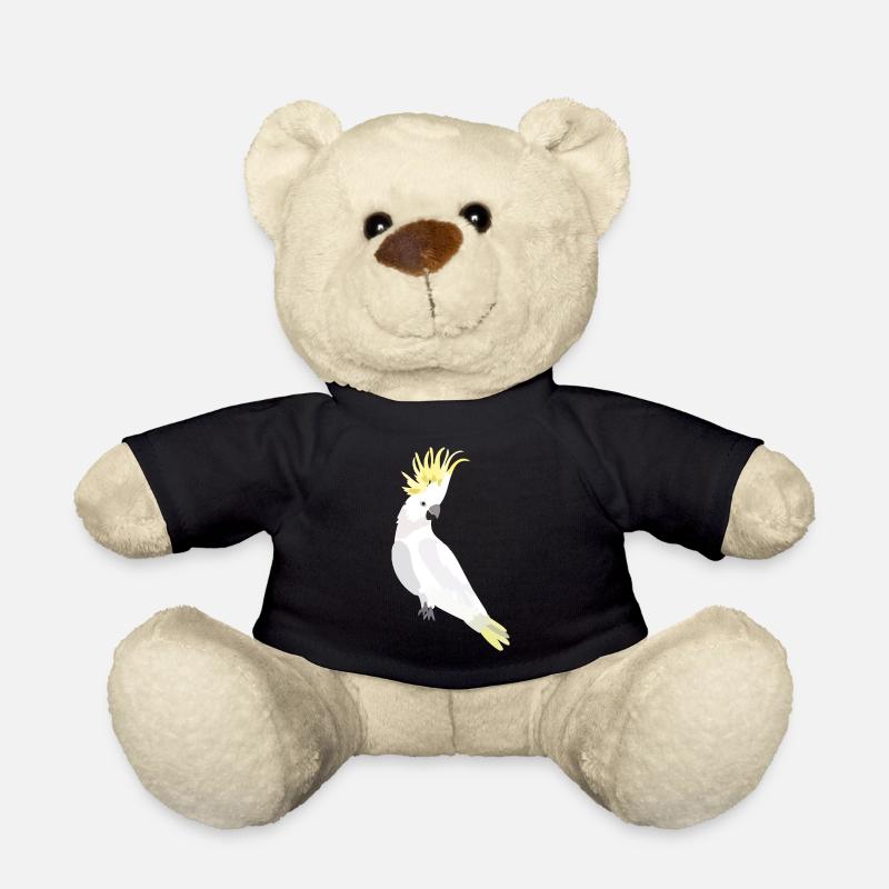 Papagei Kakadu weiß - Teddy - Schwarz