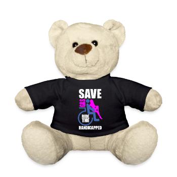 Behindert Humor Lustig - Teddy - Schwarz - Vorne