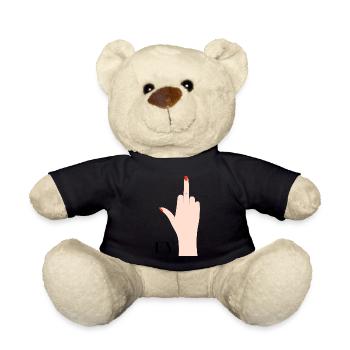 Mittelfinger Demoiselle - Teddy - Schwarz - Vorne