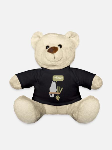 Lustige Katzen miauen - Teddy - Schwarz