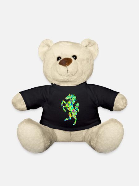 Pferd polygon bunt - Teddy - Schwarz