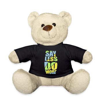 Dire moins faire plus - Nounours - noir - Devant