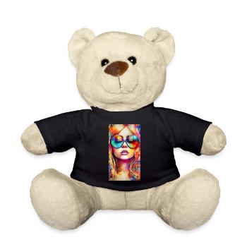 izup2u freaky trippy adorable woman - Teddy - Schwarz - Vorne