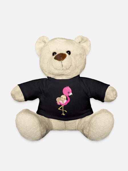 Niedliches Faultier Flamingo - Teddy - Schwarz