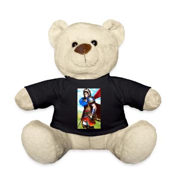 Multicolor Knight Gladiator - Teddy Bear - black - Front