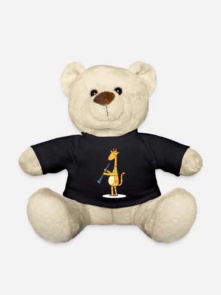 Lustiges Tier mit Klarinette Bandmitglied - Teddy - Schwarz