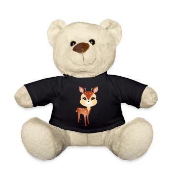 niedlicher kleiner Rehbock mit großem Geweih - Teddy - Schwarz - Vorne