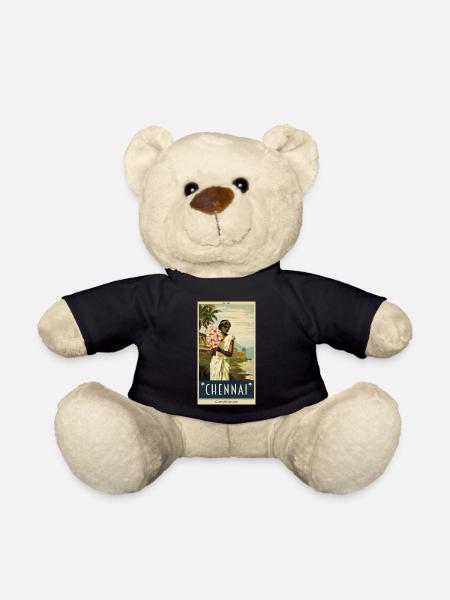 Classic Vintage Poster of Chennai - Teddy - Schwarz