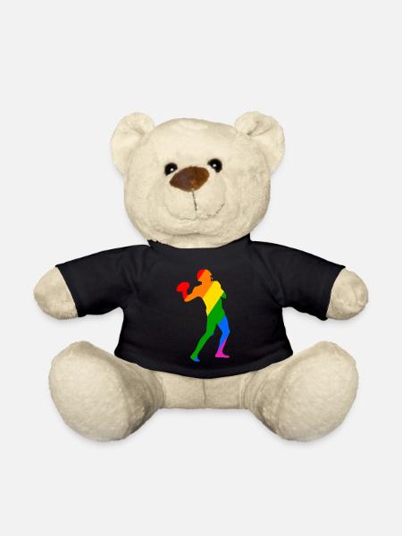 Rainbow Football Player - Teddy - Schwarz