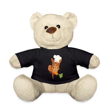 Cook Cooks Cook Donkey Kitchen Culinary Arts Host - Teddy Bear - black - Front
