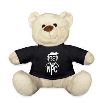 NPC Design Gamer funny Geschenk - Teddy - Schwarz - Vorne