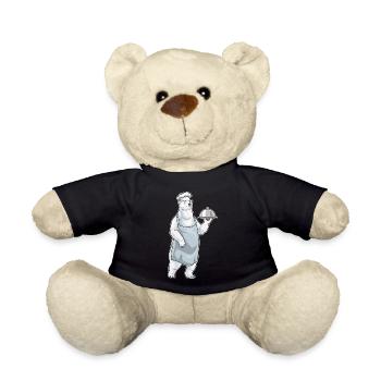Eisbär Koch Servierglocke Kochen - Teddy - Schwarz - Vorne