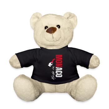 Made in Monaco, vertical design - Teddy Bear - black - Front