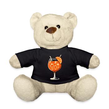 Party Spritz Glas Geschenkidee - Teddy - Schwarz - Vorne