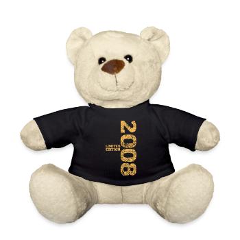 Limited Edition 2008 18th Birthday Gift - Teddy Bear - black - Front