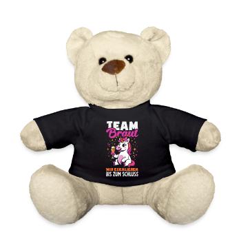 Team Braut Wir Eskalieren Bis Zum Schluss Jga - Teddy - Schwarz - Vorne