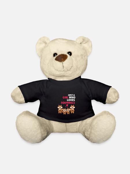 Forest Animal Nature Girl Gift Squirrel - Teddy Bear - black