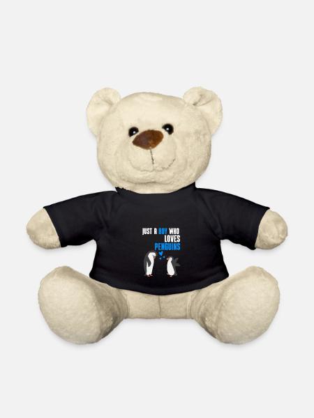 Zoo Animal Lovers Boys Funny Gift Penguin - Teddy Bear - black