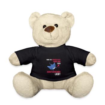 Rochen Mädchen Meerestier Geschenk Mantarochen - Teddy - Schwarz - Vorne