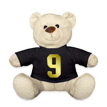 9 Zahl Trikot - Teddy - Schwarz - Vorne