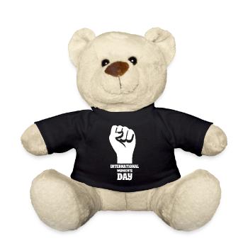 Journée internationale de la femme - Cadeau - Nounours - noir - Devant