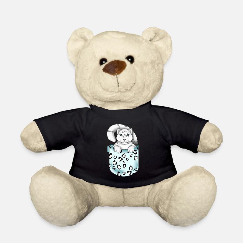 Schneeleopard - Teddy - Schwarz