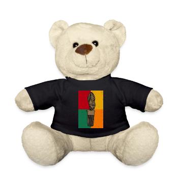 Afro Comb Hair Hairstyle History Culture Africa Comb - Teddy Bear - black - Front
