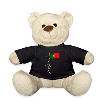 Portugal Landesfarben Herkunft Lissabon Reise - Teddy - Schwarz - Vorne