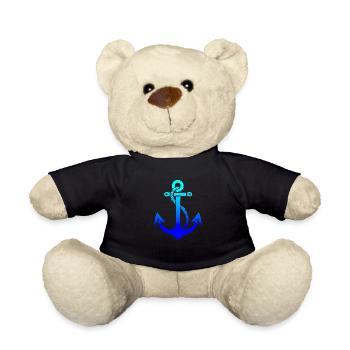 Ankermotiv blaugrün - Teddy - Schwarz - Vorne
