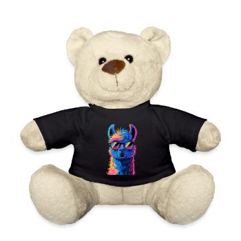 Alpaka Llama - Teddy - Schwarz - Vorne