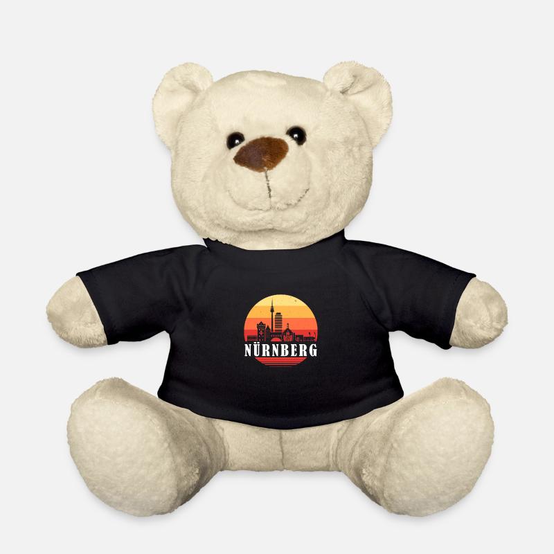 Nürnberg Retro Skyline - Teddy - Schwarz