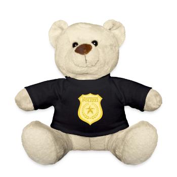 Grammatik Polizei Rechtschreibung Deutschlehrer - Teddy - Schwarz - Vorne