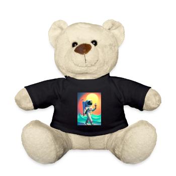 Astronaut mit Eiscreme - Teddy - Schwarz - Vorne
