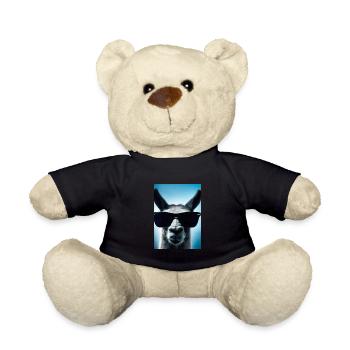 Lama mit Sonnenbrille - Teddy - Schwarz - Vorne