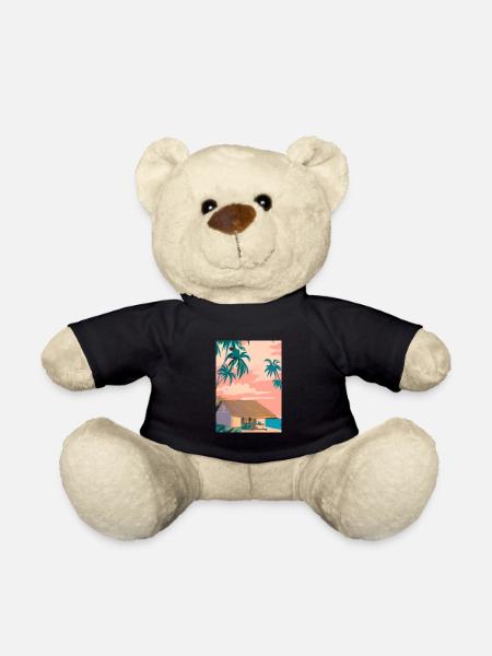 Hawaii Malerei - Teddy - Schwarz