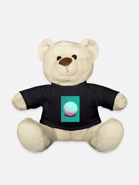 Retro-Golfball - Teddy - Schwarz
