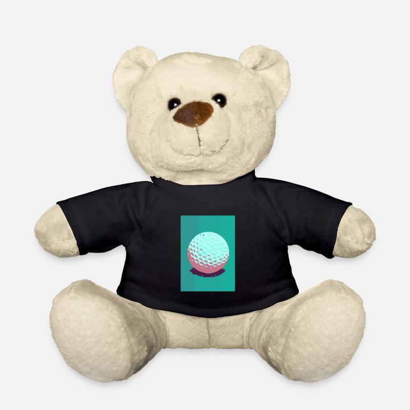 Retro-Golfball - Teddy - Schwarz