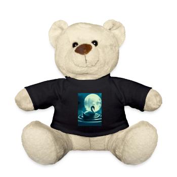 Schwan im Vollmond - Teddy - Schwarz - Vorne
