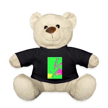 Gras in Pop Art - Teddy - Schwarz - Vorne