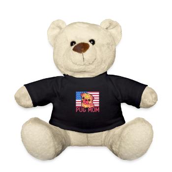 Pug Mom - Teddy Bear - black - Front