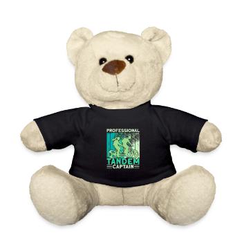 Professional Tandem Captain Couple Cycling - Teddy Bear - black - Front