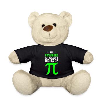 Passwort ist Pi Ziffern - Teddy - Schwarz - Vorne