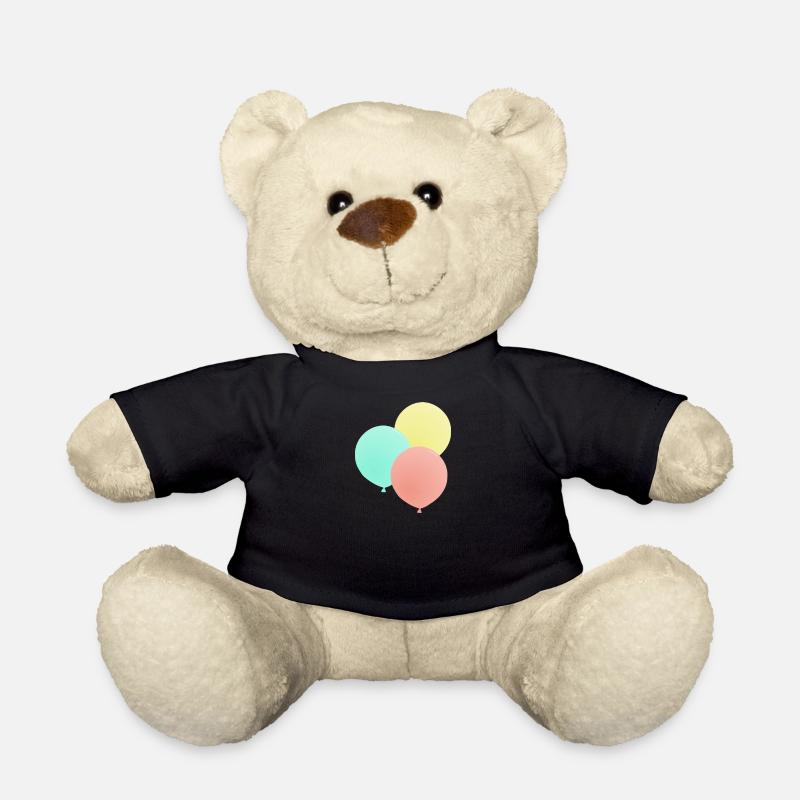 Luftballon, Feier, Party, herzlichen Glückwunsch - Teddy - Schwarz